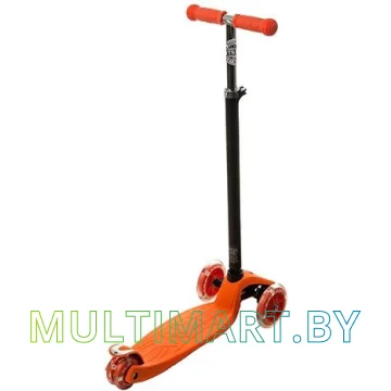 Самокат QD Scooter Maxi ORG оранжевый, светящиеся колёса
